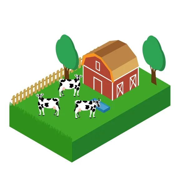 Produktion und Verarbeitung von Milch — Stockvektor