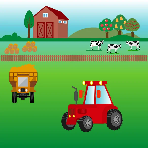 Agricoltura e agricoltura. Agribusiness — Vettoriale Stock