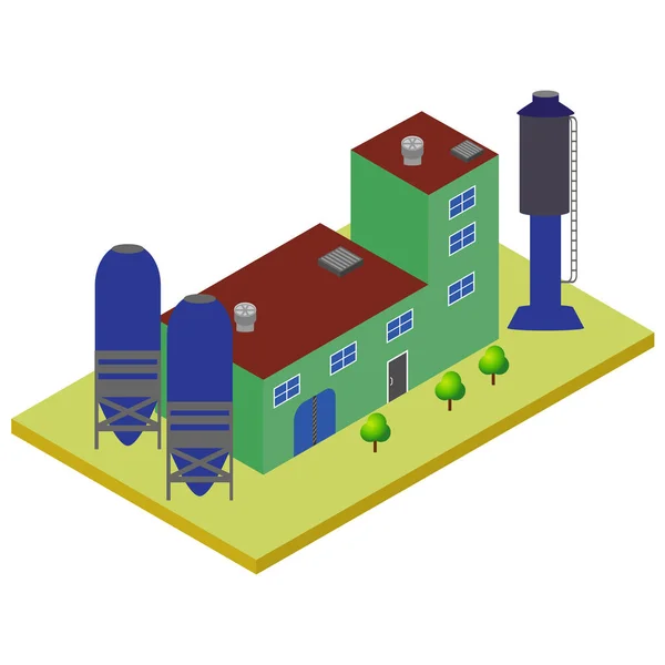 Icono y composición de la construcción industrial — Archivo Imágenes Vectoriales