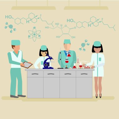Masada çalışan dört bilim adamları