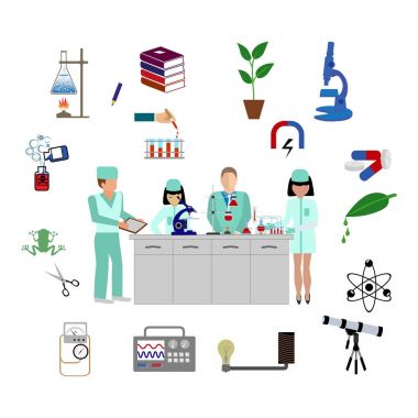 Masada çalışan dört bilim adamları