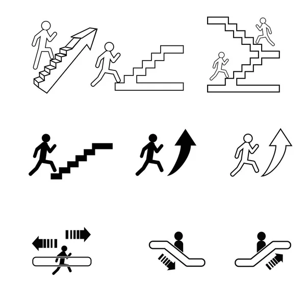 Различные типы лестниц — стоковый вектор