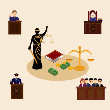 Polis, hukuku ve adaleti simgeler