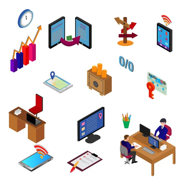 Set Collective Icons Web Flat Design — Stock Vector
