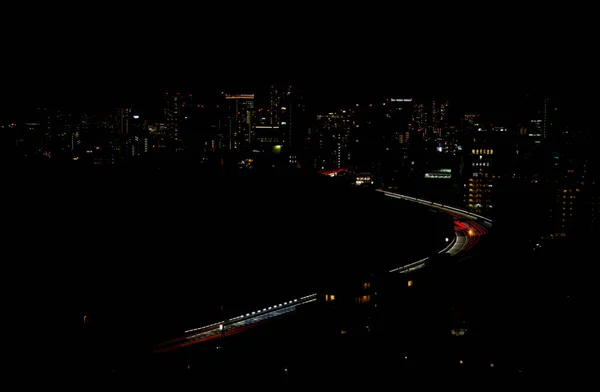 Skyline Von Tokio Wolkenkratzer Stadtbild Nacht — Stockfoto