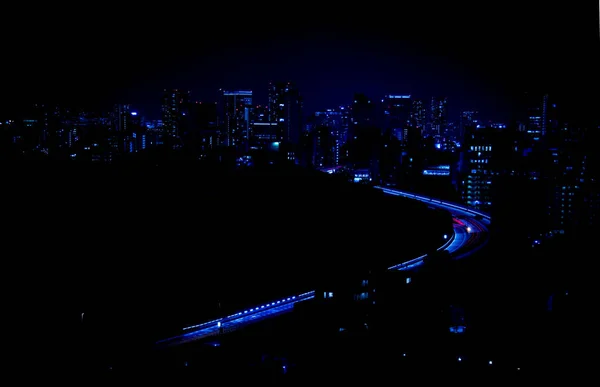 Tokyo Grattacieli Skyline Notte Paesaggio Urbano — Foto Stock