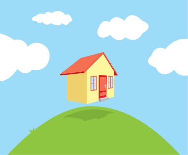 Tepede bir levitating evi