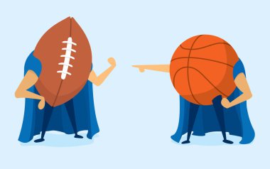 Futbol süper kahraman karşı basketbol tehditkar