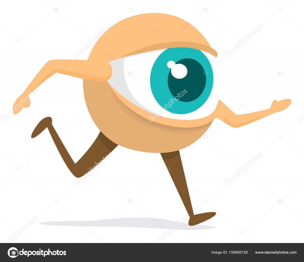 Funny eye character running fast Stock Vector Image by ©Curvabezier  #159985726