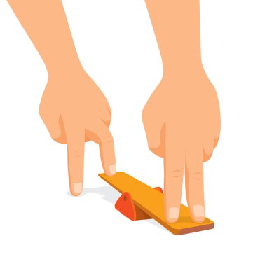 Trambolin üzerinde itici veren el