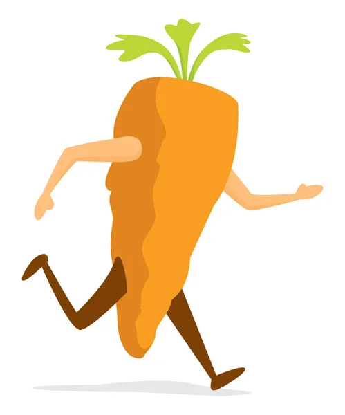 Здоровий біг з морквою або тренування — стоковий вектор