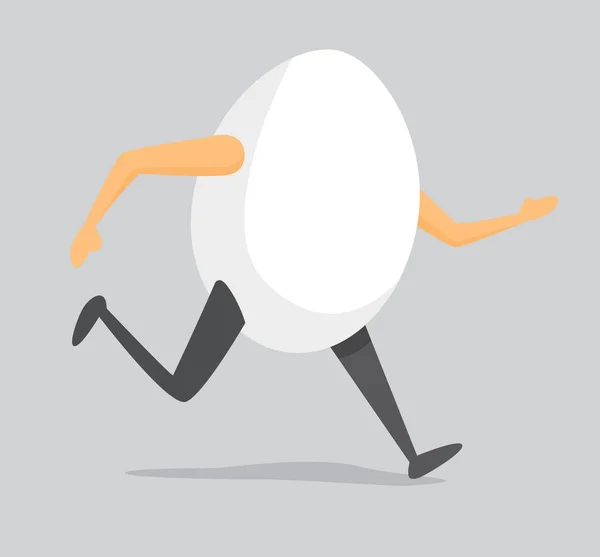 Weißes Ei läuft schnell — Stockvektor