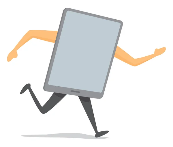 Tablet running fast — Stock Vector