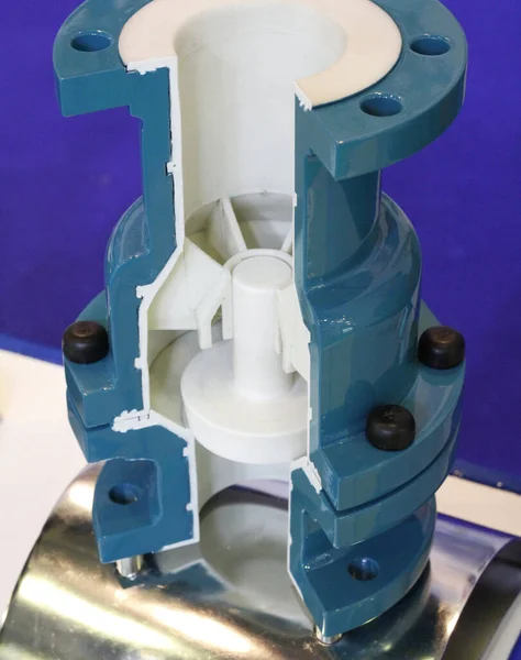 Ball valve for a chemical plant. The valve is presented in section.