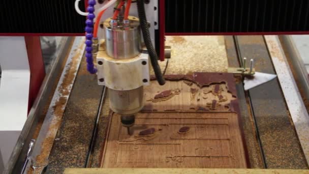 Fresadora Cnc Máquina Para Fresado Alta Calidad Superficies Grabado Piezas — Vídeos de Stock