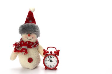 Kardan adam oyuncağı Noel 'i ve yeni yılı kutlamaya hazır..