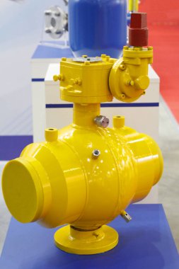 The main fragment of a welded ball valve. Shutoff valves.