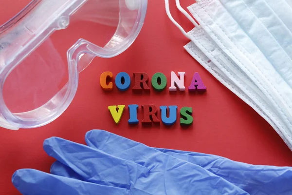 Coronavirus Escrito Profilaxis Cuarentenaria Del Coronavirus Pandemia Del Siglo Xxi — Foto de Stock