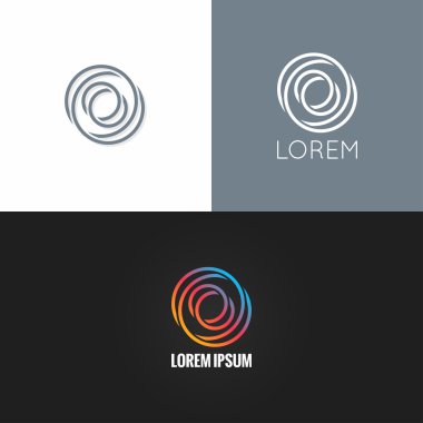 arka plan Etter O logo alfabe Tasarım Icon set