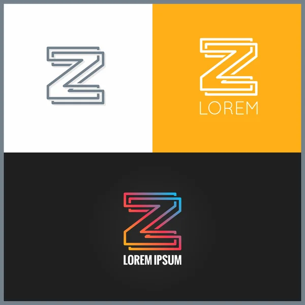 Levelet Z logó ABC design ikon háttere — Stock Vector