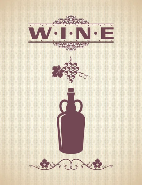 Vintage Vin Étiquette Design Fond — Image vectorielle