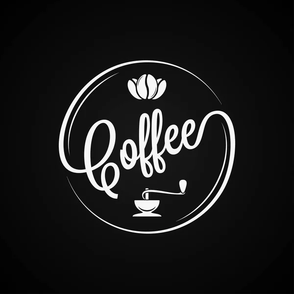 Café Logo Vintage Design fundo — Vetor de Stock