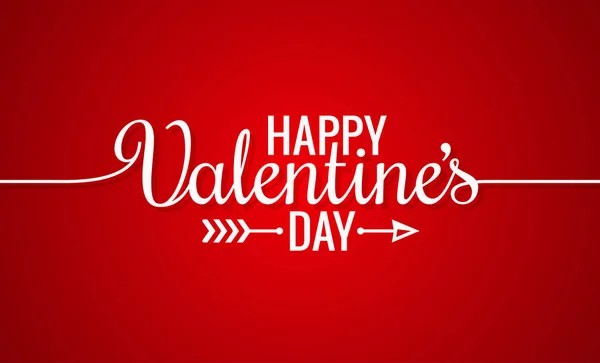 Día de San Valentín línea Vintage Lettering fondo — Vector de stock
