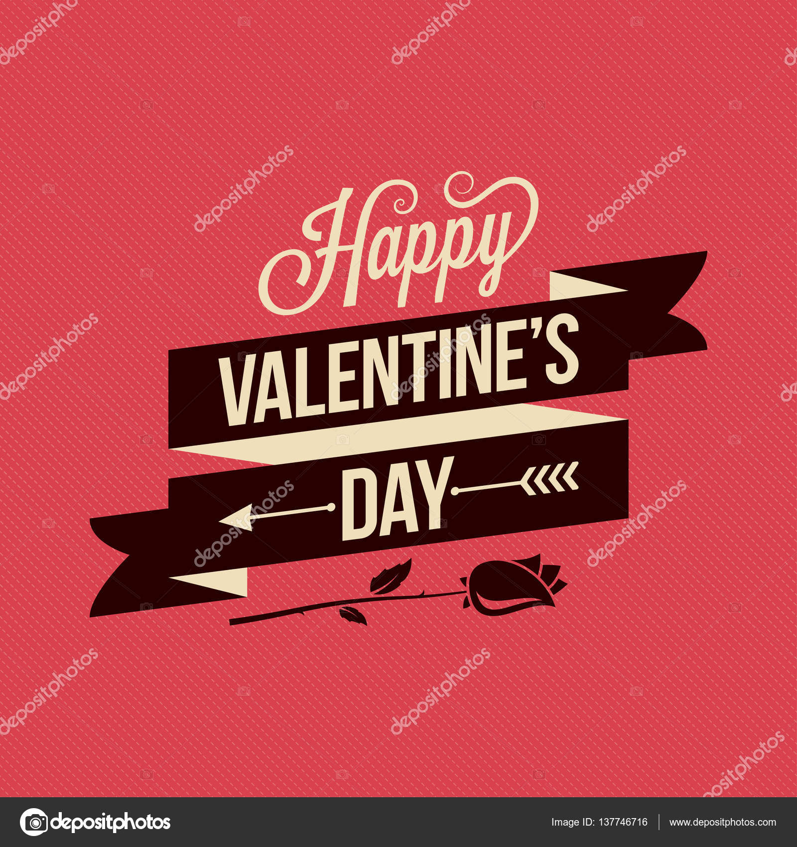 Valentines Day Card. Vintage Poster Background. Stock Vector Image by  ©pushkarevskyy #137746716