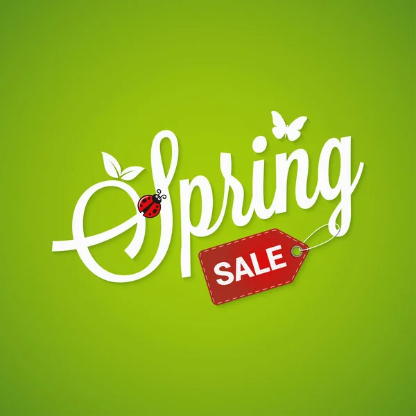 Venta de primavera Letras Diseño Fondo . — Vector de stock