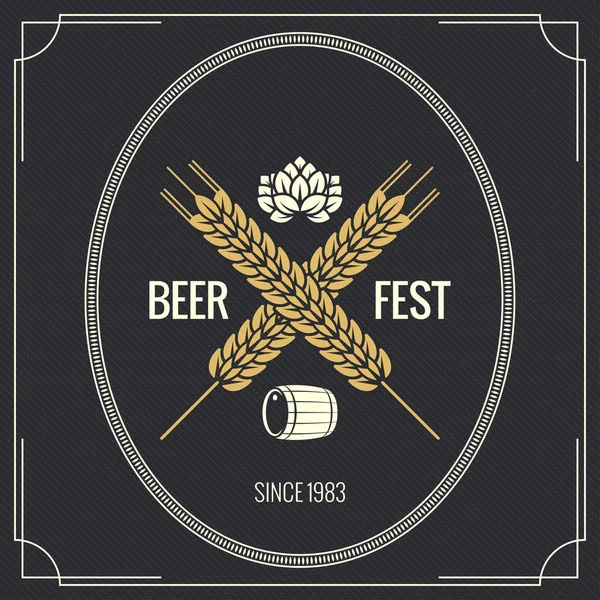 Bière vintage étiquette design fond — Image vectorielle