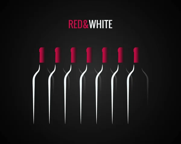 Botella de vino concepto diseño fondo — Vector de stock