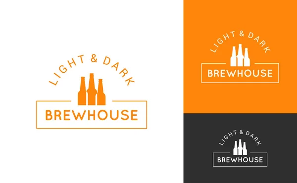 Beer logo set design background — Stock Vector