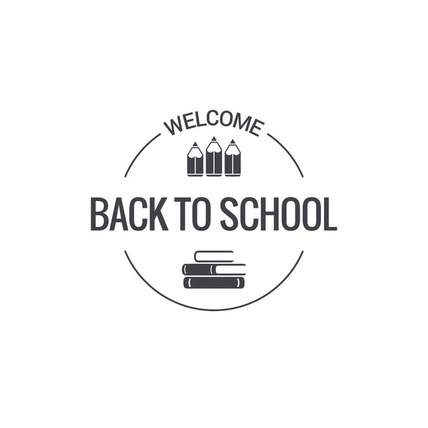 Back to school logo design background — Stock Vector