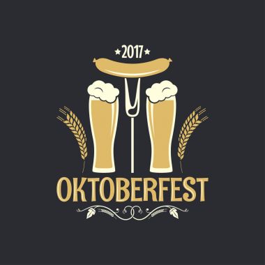 Oktoberfest bira cam logo arka plan