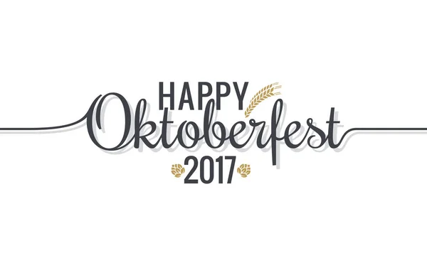 Letras logo Oktoberfest sobre fondo de diseño blanco — Vector de stock