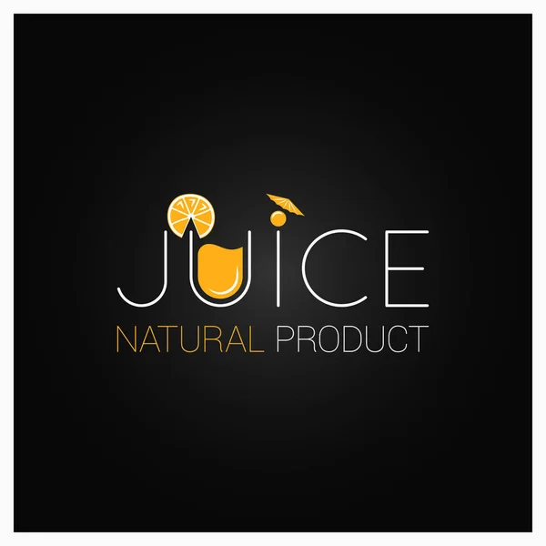 Succo naturale logo design sfondo — Vettoriale Stock