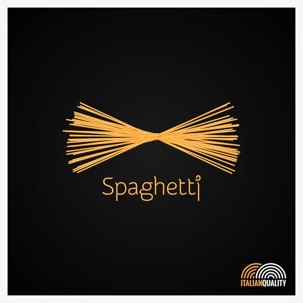 Spaghetti pâtes logo design fond — Image vectorielle