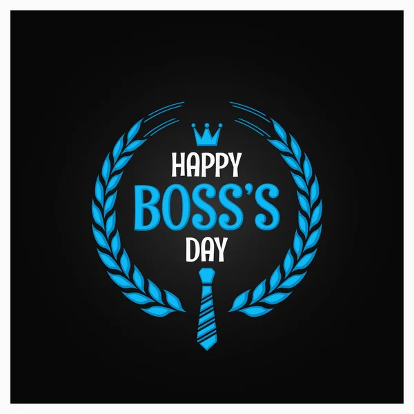 Boss day logo sign design background — Stock Vector