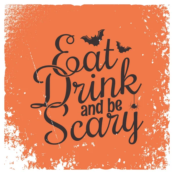 Halloween fête vintage lettrage fond . — Image vectorielle
