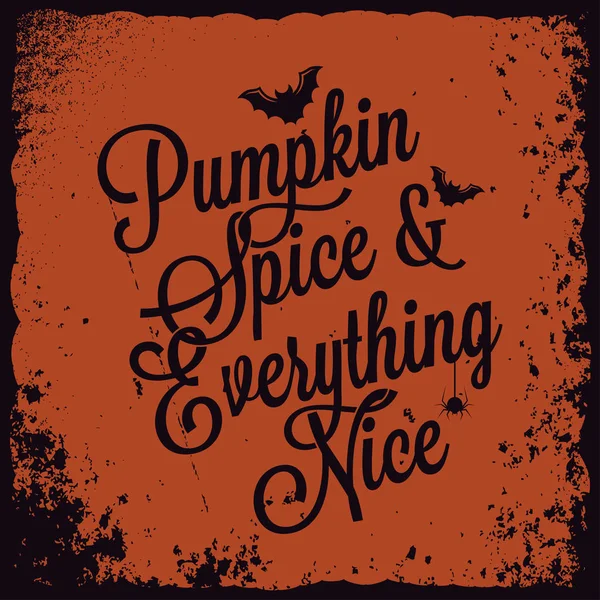 Halloween pumpkin vintage lettering background. — Stock Vector