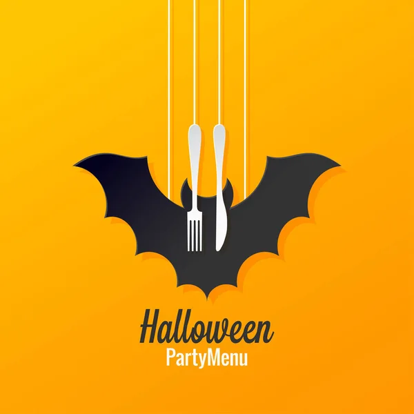 Halloween menu logo design hintergrund. — Stockvektor