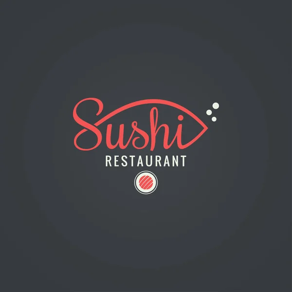Sushi restaurant design. Fish menu background. — Stock Vector
