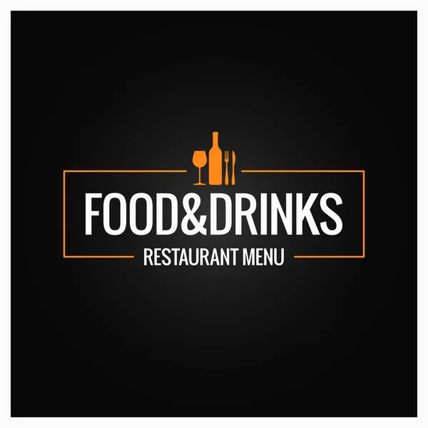 Food and drink menu background — Stock Vector