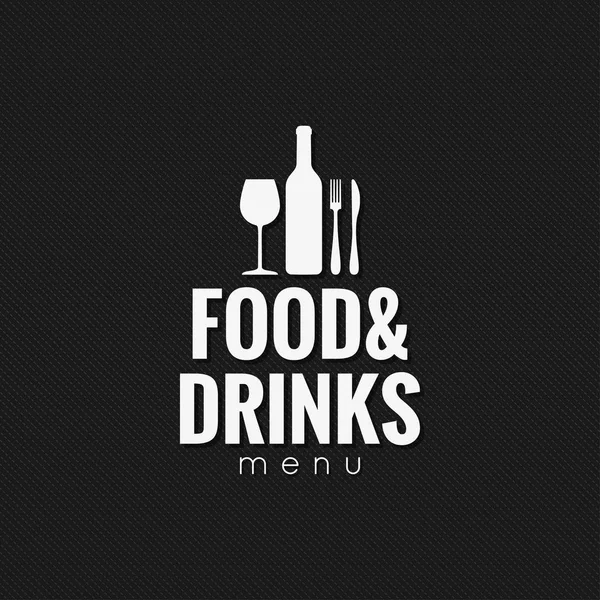 Restoran Menü. Yiyecek ve içecek arka plan — Stok Vektör