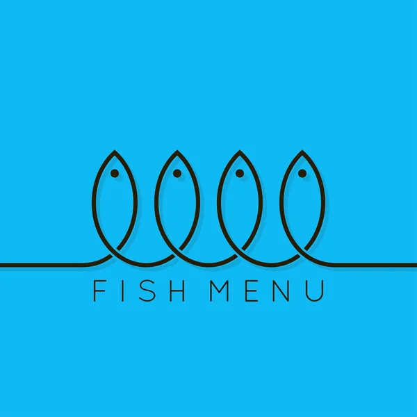 Fish menu concept design background — Stock Vector