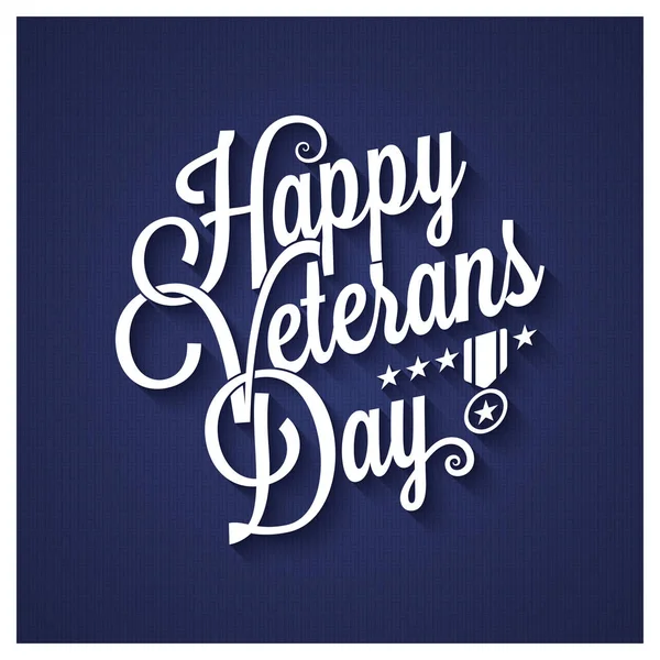 Veterans day vintage lettering background — Stock Vector