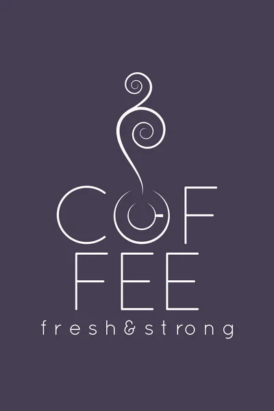 Café tasse logo menu design fond — Image vectorielle