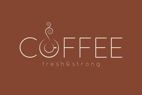 Café logo menu design fond — Image vectorielle