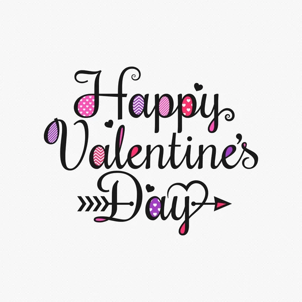 Valentines Day Vintage Card Lettrage fond — Image vectorielle