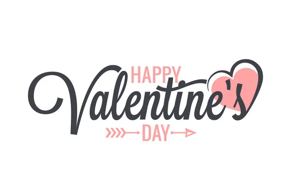 Día de San Valentín vintage letras fondo — Vector de stock